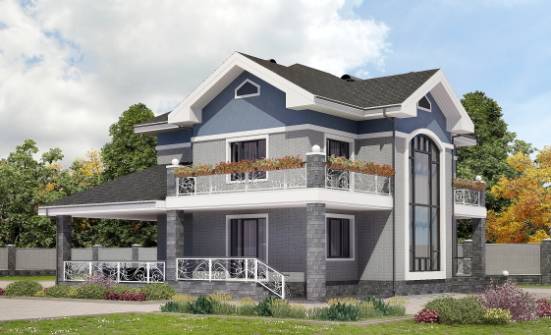 200-006-Л Проект двухэтажного дома, средний домик из кирпича Печора | Проекты домов от House Expert