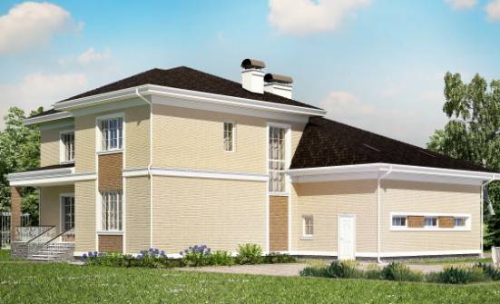 335-001-Л Проект двухэтажного дома и гаражом, красивый домик из кирпича Сосногорск | Проекты домов от House Expert