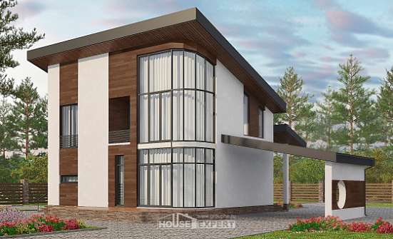230-001-П Проект двухэтажного дома мансардный этаж, средний загородный дом из кирпича Сосногорск | Проекты домов от House Expert