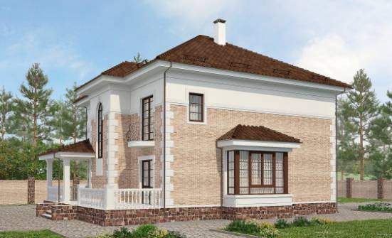 220-008-П Проект двухэтажного дома, уютный дом из кирпича Инта | Проекты домов от House Expert