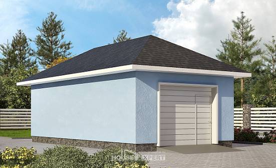 040-001-Л Проект гаража из блока Воркута | Проекты домов от House Expert