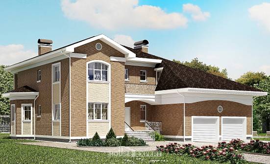 335-002-П Проект двухэтажного дома и гаражом, красивый дом из кирпича Сыктывкар | Проекты домов от House Expert
