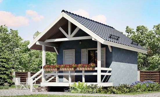 020-001-Л Проект одноэтажного дома, маленький дом из бревен Сыктывкар | Проекты домов от House Expert