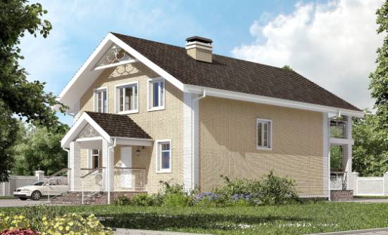 150-007-Л Проект двухэтажного дома с мансардой, недорогой коттедж из пеноблока Емва | Проекты домов от House Expert