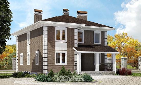 185-002-П Проект двухэтажного дома, скромный домик из бризолита Сыктывкар | Проекты домов от House Expert