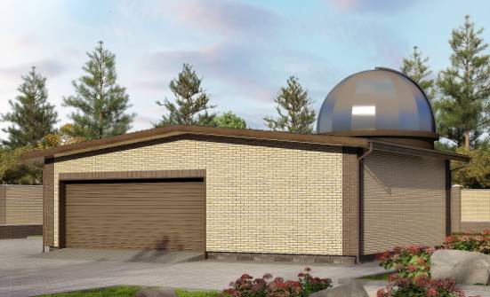 075-001-Л Проект гаража из кирпича Емва | Проекты домов от House Expert
