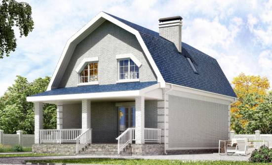 130-005-П Проект двухэтажного дома с мансардой, бюджетный дом из твинблока Сосногорск | Проекты домов от House Expert