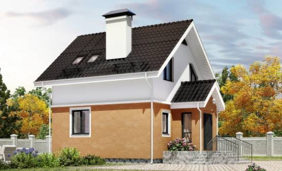 070-001-Л Проект двухэтажного дома с мансардой, маленький загородный дом из поризованных блоков Сыктывкар | Проекты домов от House Expert