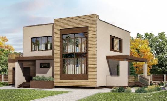 220-003-Л Проект двухэтажного дома, гараж, классический коттедж из поризованных блоков Емва | Проекты домов от House Expert