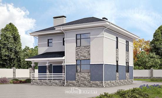 150-014-Л Проект двухэтажного дома, доступный коттедж из газобетона Ухта | Проекты домов от House Expert