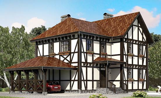 180-004-Л Проект двухэтажного дома с мансардой, гараж, скромный дом из кирпича Ухта | Проекты домов от House Expert
