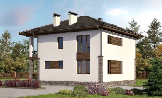 170-005-П Проект двухэтажного дома, красивый коттедж из газосиликатных блоков Сыктывкар | Проекты домов от House Expert