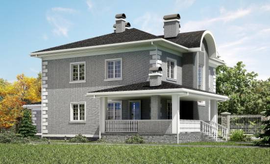 245-004-Л Проект двухэтажного дома, гараж, красивый коттедж из кирпича Воркута | Проекты домов от House Expert