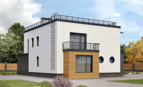 260-002-П Проект двухэтажного дома и гаражом, классический домик из газосиликатных блоков Сыктывкар | Проекты домов от House Expert