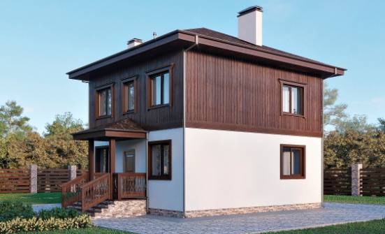 100-006-Л Проект двухэтажного дома, классический дом из бризолита Усинск | Проекты домов от House Expert