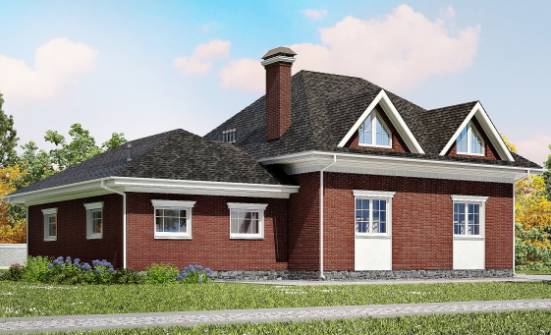 290-002-П Проект двухэтажного дома с мансардой, гараж, большой дом из теплоблока Емва | Проекты домов от House Expert