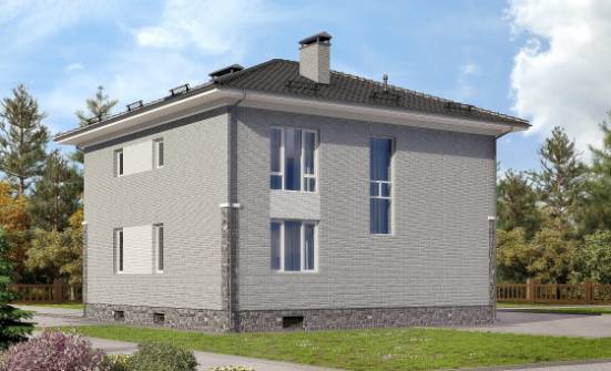 275-004-П Проект трехэтажного дома, гараж, современный коттедж из кирпича Емва | Проекты домов от House Expert