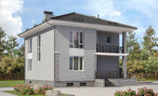 275-004-П Проект трехэтажного дома, гараж, современный коттедж из кирпича Емва | Проекты домов от House Expert