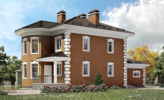 150-006-П Проект двухэтажного дома и гаражом, красивый загородный дом из блока Сыктывкар | Проекты домов от House Expert