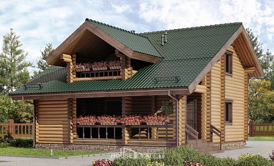 110-005-П Проект двухэтажного дома мансардой, экономичный дом из дерева Ухта | Проекты домов от House Expert