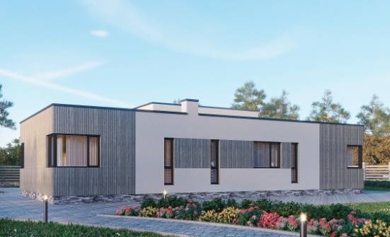 175-001-Л Проект одноэтажного дома, экономичный коттедж из поризованных блоков Сыктывкар | Проекты одноэтажных домов от House Expert