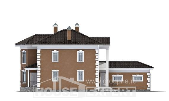 150-006-П Проект двухэтажного дома и гаражом, доступный загородный дом из бризолита Печора, House Expert