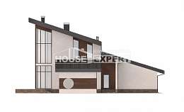 230-001-П Проект двухэтажного дома мансардный этаж, красивый загородный дом из кирпича Воркута, House Expert