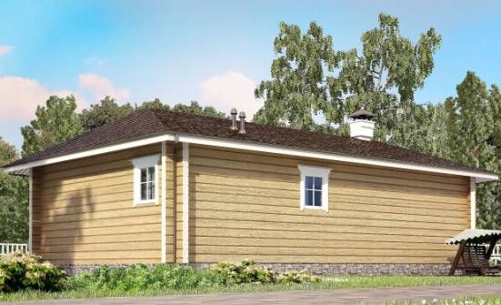 095-001-Л Проект одноэтажного дома, бюджетный дом из бревен Сыктывкар | Проекты домов от House Expert