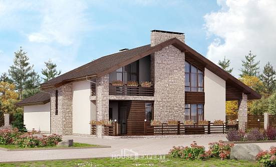 480-001-Л Проект трехэтажного дома с мансардой, огромный загородный дом из бризолита Воркута | Проекты домов от House Expert