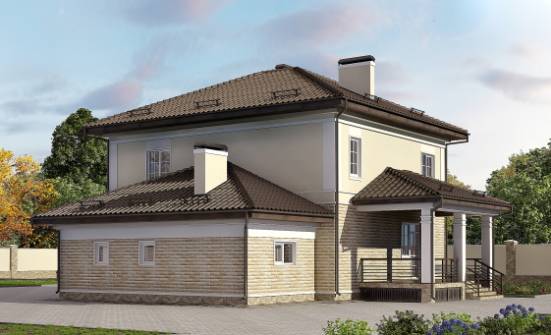 220-007-П Проект двухэтажного дома, гараж, средний коттедж из кирпича Сыктывкар | Проекты домов от House Expert