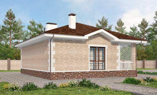 065-002-П Проект бани из кирпича Воркута | Проекты домов от House Expert