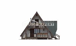 070-003-П Проект двухэтажного дома мансардный этаж, миниатюрный загородный дом из бревен Сыктывкар, House Expert