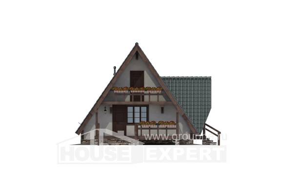 070-003-П Проект двухэтажного дома мансардный этаж, миниатюрный загородный дом из бревен Сыктывкар, House Expert