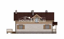 165-002-П Проект двухэтажного дома мансардой, гараж, доступный коттедж из пеноблока Усинск, House Expert
