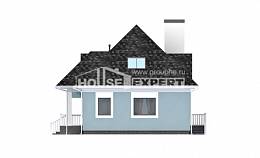 110-001-Л Проект двухэтажного дома с мансардным этажом, бюджетный коттедж из теплоблока Усинск, House Expert