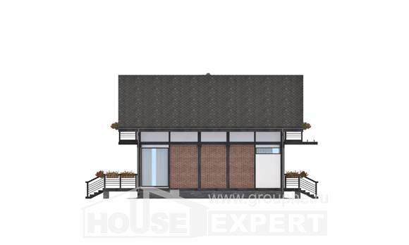 170-007-П Проект двухэтажного дома с мансардой, современный загородный дом из дерева Сосногорск, House Expert