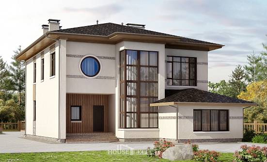 345-001-П Проект двухэтажного дома, классический домик из блока Ухта | Проекты домов от House Expert
