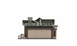 180-010-П Проект двухэтажного дома с мансардным этажом, гараж, простой домик из твинблока Сыктывкар, House Expert