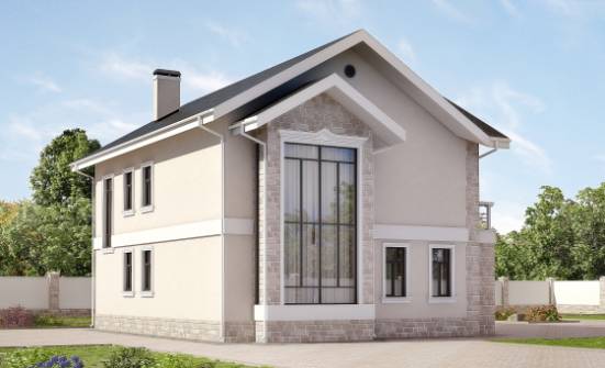 170-008-Л Проект двухэтажного дома, простой домик из керамзитобетонных блоков Усинск | Проекты домов от House Expert