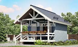 020-001-Л Проект одноэтажного дома, махонький домик из бревен Усинск, House Expert