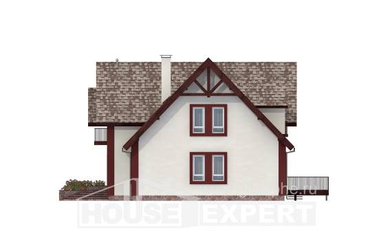 300-008-Л Проект двухэтажного дома мансардный этаж и гаражом, большой дом из керамзитобетонных блоков Печора, House Expert