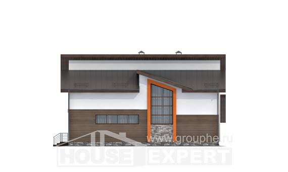200-010-П Проект двухэтажного дома мансардный этаж, гараж, классический домик из керамзитобетонных блоков Воркута, House Expert