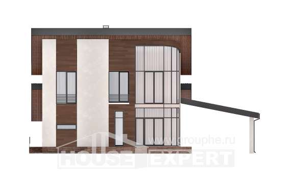 230-001-П Проект двухэтажного дома мансардой, красивый дом из кирпича Емва, House Expert
