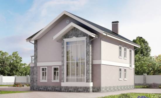 170-008-П Проект двухэтажного дома, бюджетный коттедж из пеноблока Сыктывкар | Проекты домов от House Expert