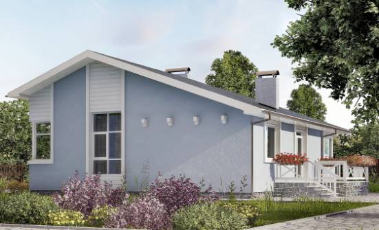 110-003-Л Проект одноэтажного дома, недорогой коттедж из керамзитобетонных блоков Емва | Проекты домов от House Expert