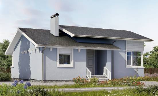 110-003-Л Проект одноэтажного дома, недорогой коттедж из керамзитобетонных блоков Емва | Проекты домов от House Expert