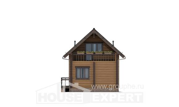 080-003-П Проект двухэтажного дома с мансардным этажом, современный загородный дом из дерева Инта, House Expert