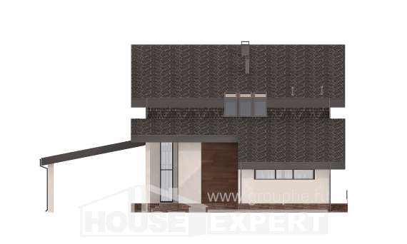 230-001-П Проект двухэтажного дома с мансардным этажом, классический домик из кирпича Усинск, House Expert
