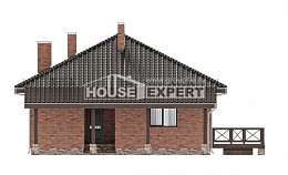 070-006-Л Проект одноэтажного дома, маленький коттедж из теплоблока Инта, House Expert