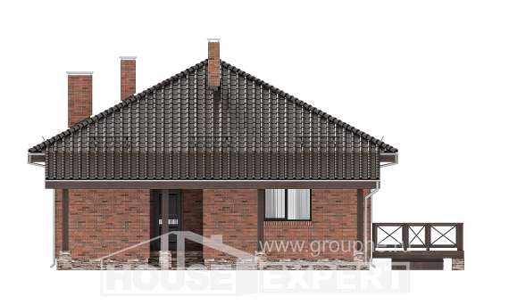 070-006-Л Проект одноэтажного дома, маленький коттедж из теплоблока Инта, House Expert